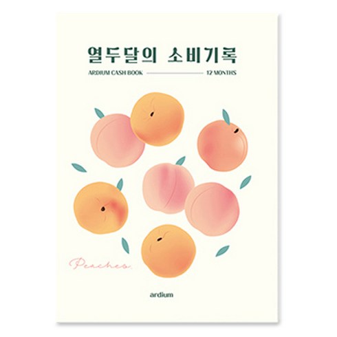 아르디움 열두달의 소비기록 M ver 2 150 x 210 mm, 복숭아, 1개