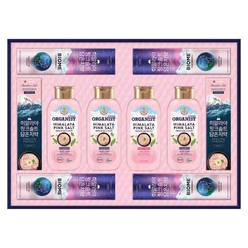 히말라야 핑크솔트 선물세트 38호 + 쇼핑백, 1세트