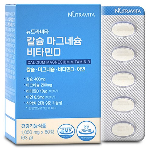 뉴트라비타 칼슘 마그네슘 비타민 D 63g, 1개, 60정