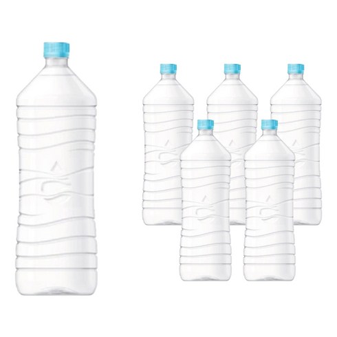 롯데 하늘샘 무라벨 생수, 6개, 2L