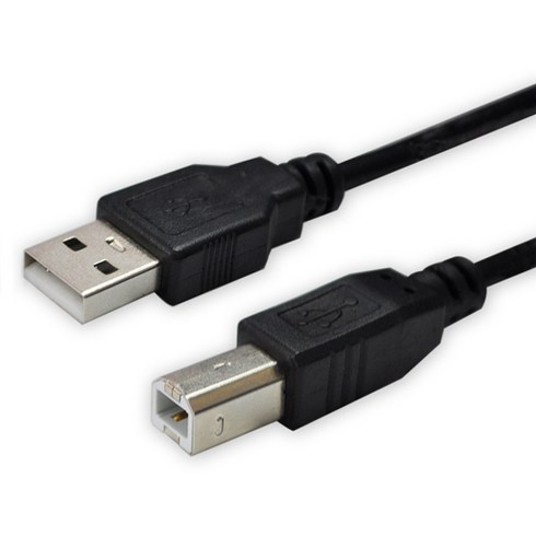 프린터케이블 - 디옵텍 USB 2.0 A M B M 프린터 케이블 블랙 JUSTLINK U2AB20, 1개, 2m