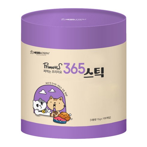 프리미요 고양이 짜먹는 365스틱 콤보 간식 100p, 1개, 혼합맛(참치/닭고기)