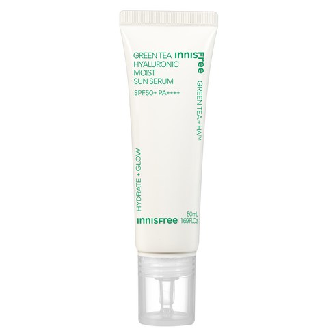 선앰플 - 이니스프리 그린티 히알루론산 수분 선세럼 SPF50+ PA++++, 50ml, 1개