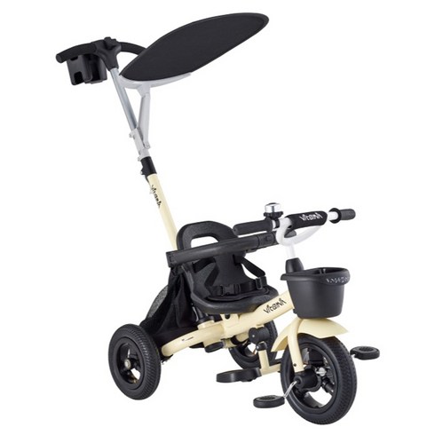 샘트라이크 - 삼천리자전거 2024 VITAMIN TRIKE 세발자전거 77cm + 실내보관 휠커버 세트, 크림버터, 1개