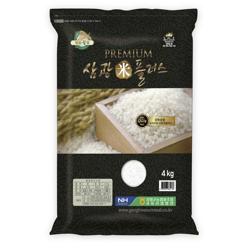 강화섬쌀 특등급 삼광미플러스, 4kg, 1개
