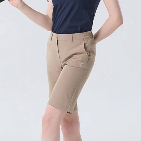 DKNY GOLF 24SS 여성 썸머반바지 3종 - 밀레골프 여성용 폴리 우븐 스판 하프팬츠