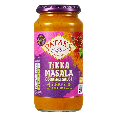 커리1 - 대상 파탁스 티카 마살라 쿠킹 소스, 450g, 1개