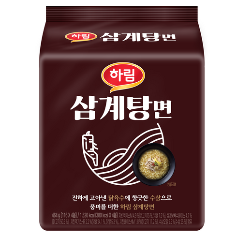 하림삼계탕면 - 하림 삼계탕면 116g, 4개