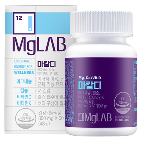 마그랩 마칼디 마그네슘 칼슘 비타민D 비타민K 48g, 1개, 60정