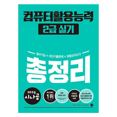 컴퓨터활용능력2급실기 - 2025 시나공 컴퓨터활용능력 2급 실기 총정리, 길벗