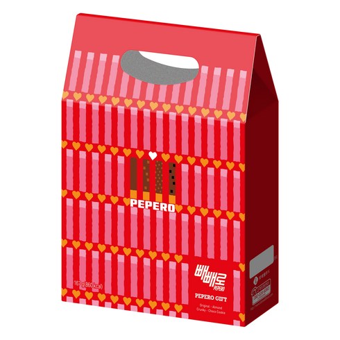 빼빼로 손잡이형 과자 4종 세트 167g, 빼빼로 54g + 아몬드 빼빼로 37g + 크런키 빼빼로 39g + 초코쿠키 빼빼로 37g, 1세트