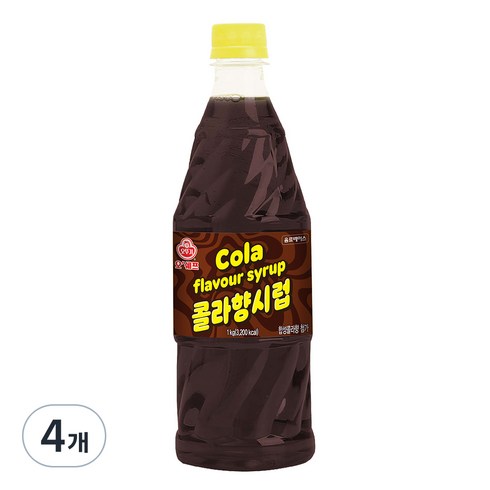 콜라시럽 - 오쉐프 콜라향시럽, 1kg, 4개