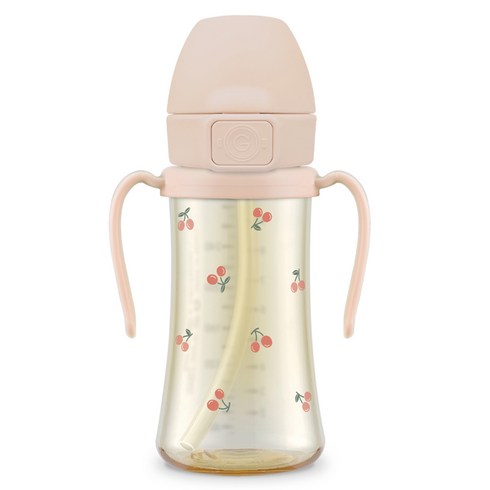 그로미미 PPSU 유아용 빨대컵 300ml + 추빨대, 1개, 체리쉬스윗피치