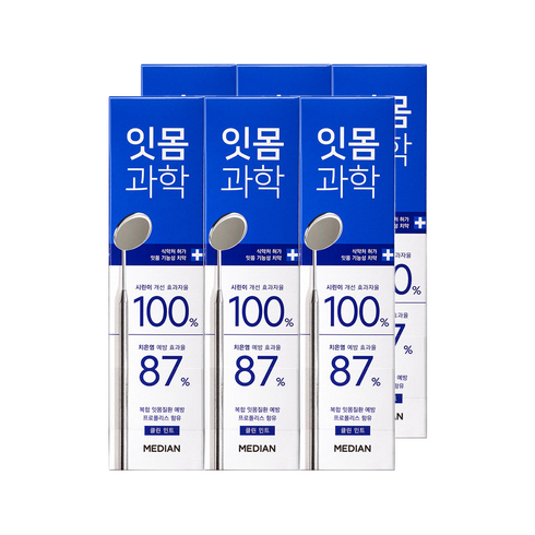 메디안 잇몸과학 치약 클린민트, 120g, 6개