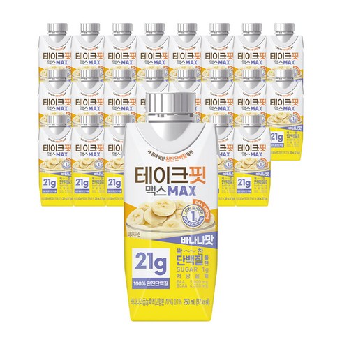 테이크핏프로틴 - 테이크핏 맥스 바나나맛 프로틴, 250ml, 24개