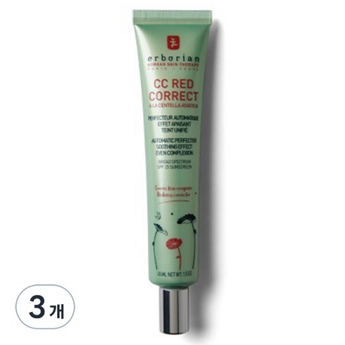 에르보리앙cc - 에르보리앙 CC 레드 코렉트 45ml, 3개