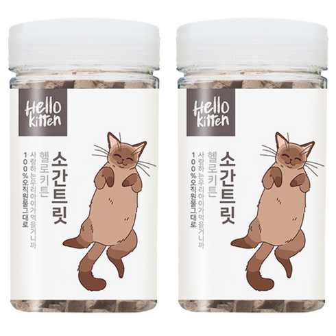 헬로키튼 고양이 소간 트릿 동결건조 간식, 130g, 2개