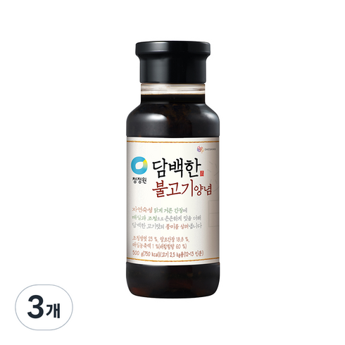 청정원 담백한 불고기양념, 500g, 3개