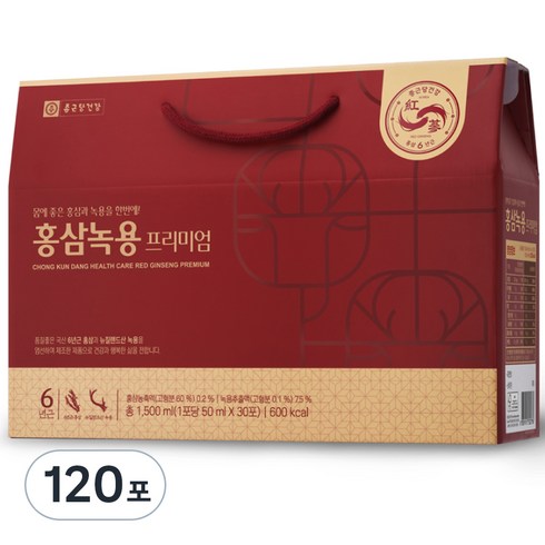 종근당건강 홍삼녹용즙 프리미엄, 50ml, 120개