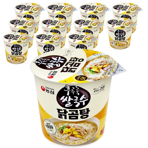 농심 후루룩 쌀국수 닭곰탕, 73g, 12개