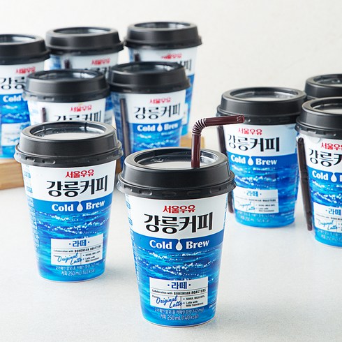 강릉액티비티 - 서울우유 강릉커피 콜드브루 라떼, 250ml, 10개