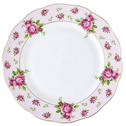 로얄알버트 뉴황실장미 VINTAGE PLATE NCRPNK25812, PINK, 1개