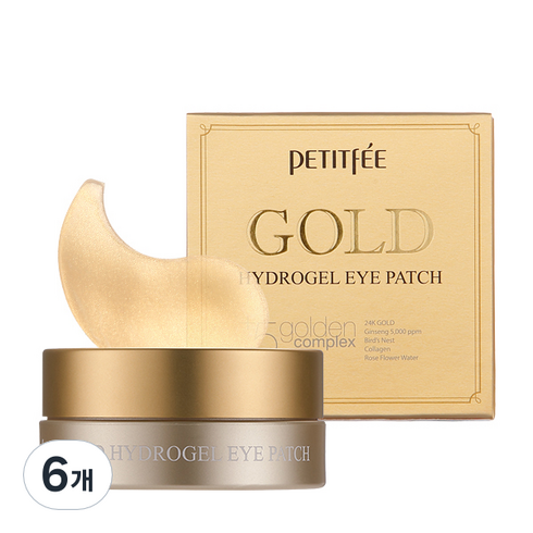 쁘띠페 골드 하이드로겔 아이패치, 60개입, 6개