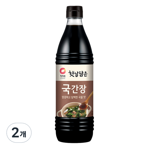 청정원 햇살담은 자연숙성 국간장, 840ml, 2개