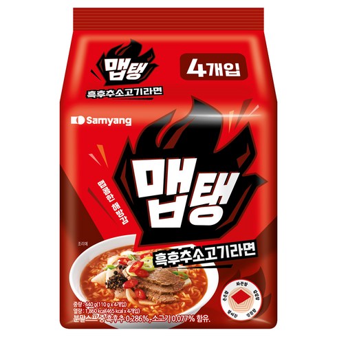 맵탱라면 - 맵탱 흑후추소고기라면 110g, 4개