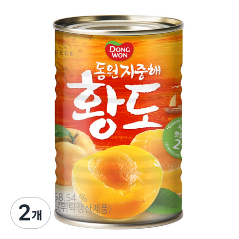 동원지중해황도 - 동원 지중해 황도 통조림, 410g, 2개