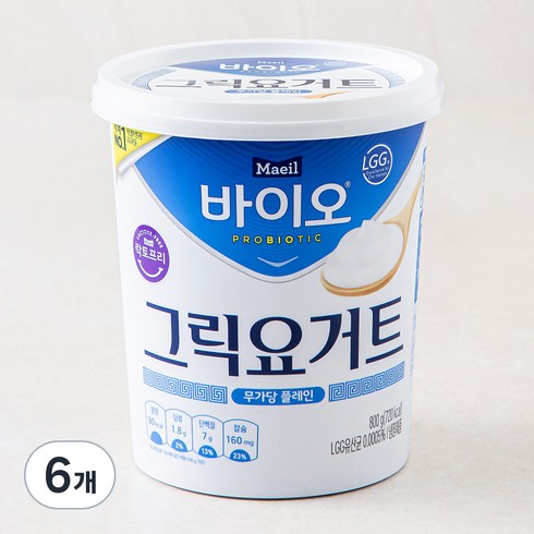 매일유업 바이오 그릭 요거트, 800g, 6개