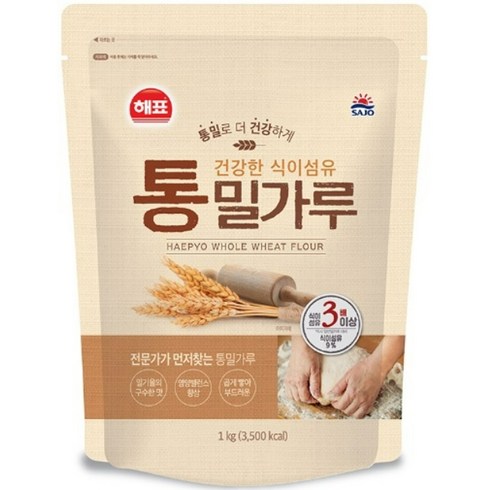 제빵재료 - 해표 통밀가루, 1kg, 1개