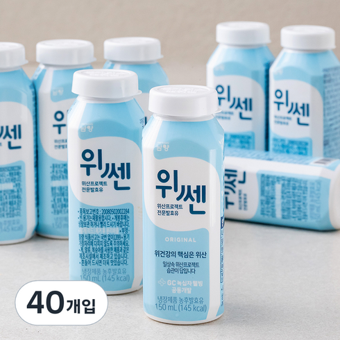 남양유업 불가리스 위쎈 요구르트, 150ml, 40개입