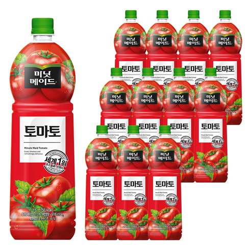 토마토쥬스 - 미닛메이드 토마토, 1.5L, 12개