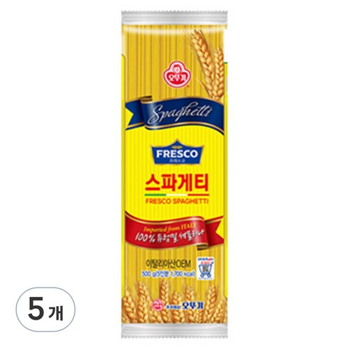 오뚜기 스파게티면 - 오뚜기 프레스코 스파게티, 500g, 5개