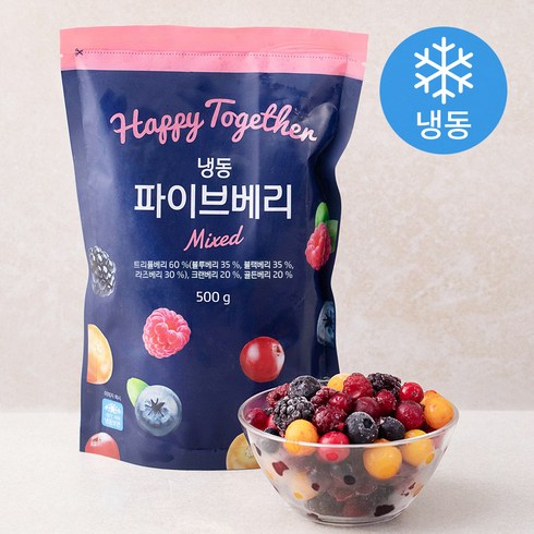 2023년 가성비 최고 산딸기 - 파이브 베리 (냉동), 500g, 1개