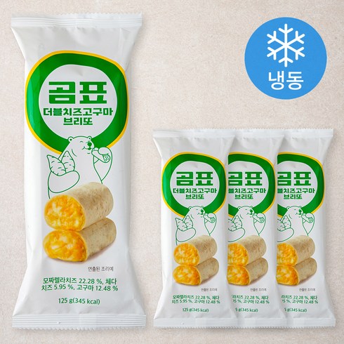 곰표 더블치즈고구마 브리또, 125g, 4개