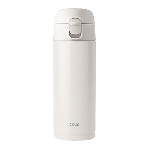 COUP 스테인레스 원터치 텀블러, 화이트, 350ml