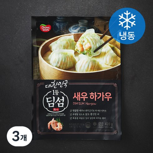 동원 딤섬 새우 하가우 (냉동), 420g, 3개