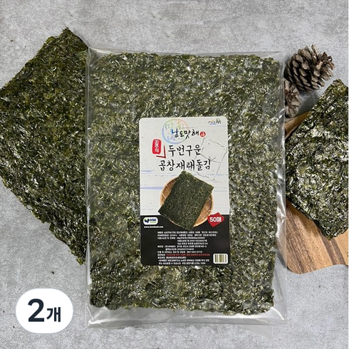 두번구운 곱창김 10매X20봉  - 남도맛해 두번구운 곱창재래돌김 50p, 2개