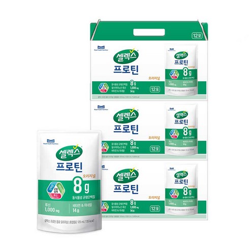 셀렉스 프로틴 파우치 음료 오리지널 12p, 1.5L, 3개