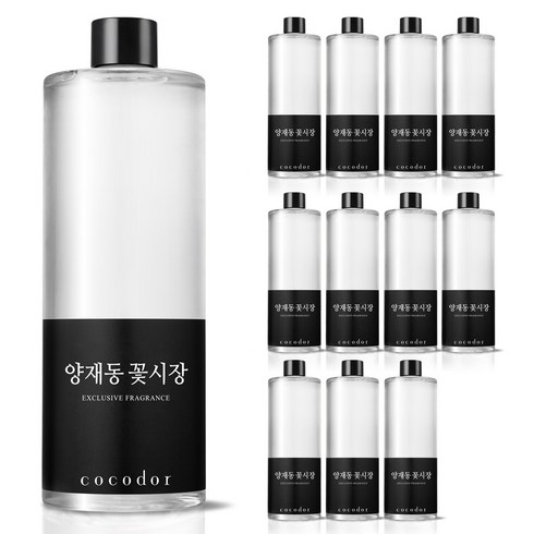 꽃시장 - 코코도르 퍼퓸 디퓨저 리필액, 양재동꽃시장, 500ml, 12개