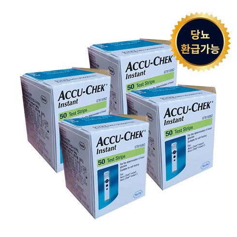 accuchek - 아큐첵 인스턴트 혈당시험지, 50개입, 4개