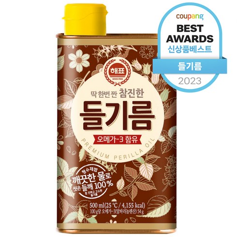 사조 참진한 들기름, 1개, 500ml