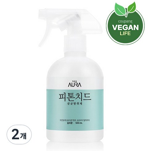 피톤치드탈취제솔향 - 아우라 피톤치드 탈취제 숲속향, 500ml, 2개