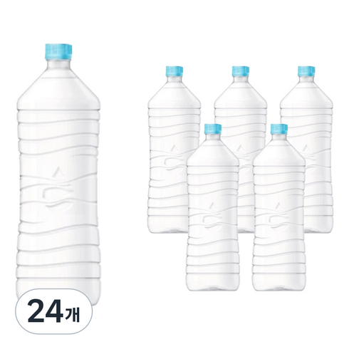 롯데 하늘샘 무라벨 생수, 24개, 2L