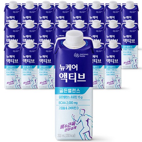 뉴케어 액티브 골든밸런스 단백질음료, 200ml, 24개