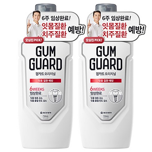 구강청결제 - 검가드 오리지널 구강청결제, 750ml, 2개