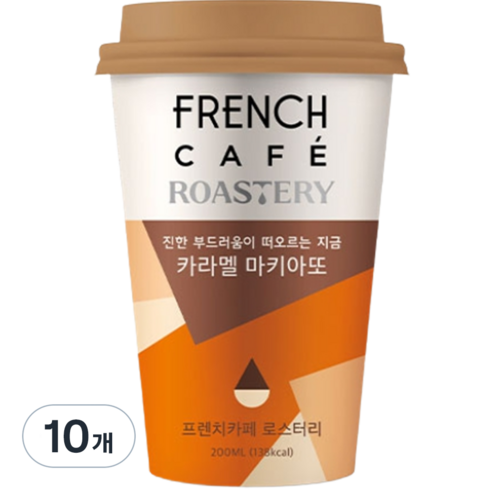 프렌치카페 로스터리 카라멜 마키아또, 200ml, 1개입, 10개