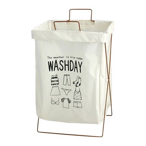 심플라인 사각 빨래 바구니 소, 화이트